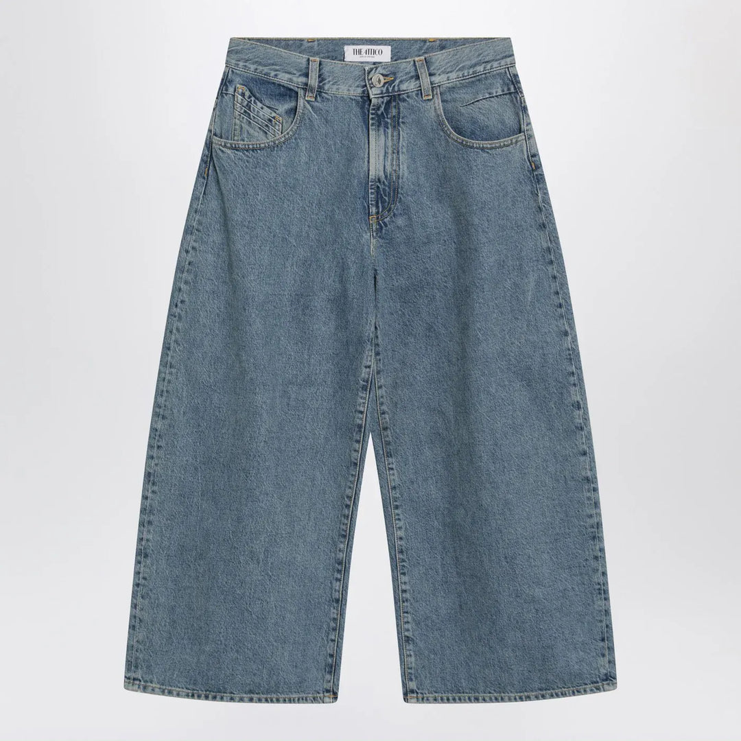 The Attico - Light blue cropped jeans Brand Pants 26