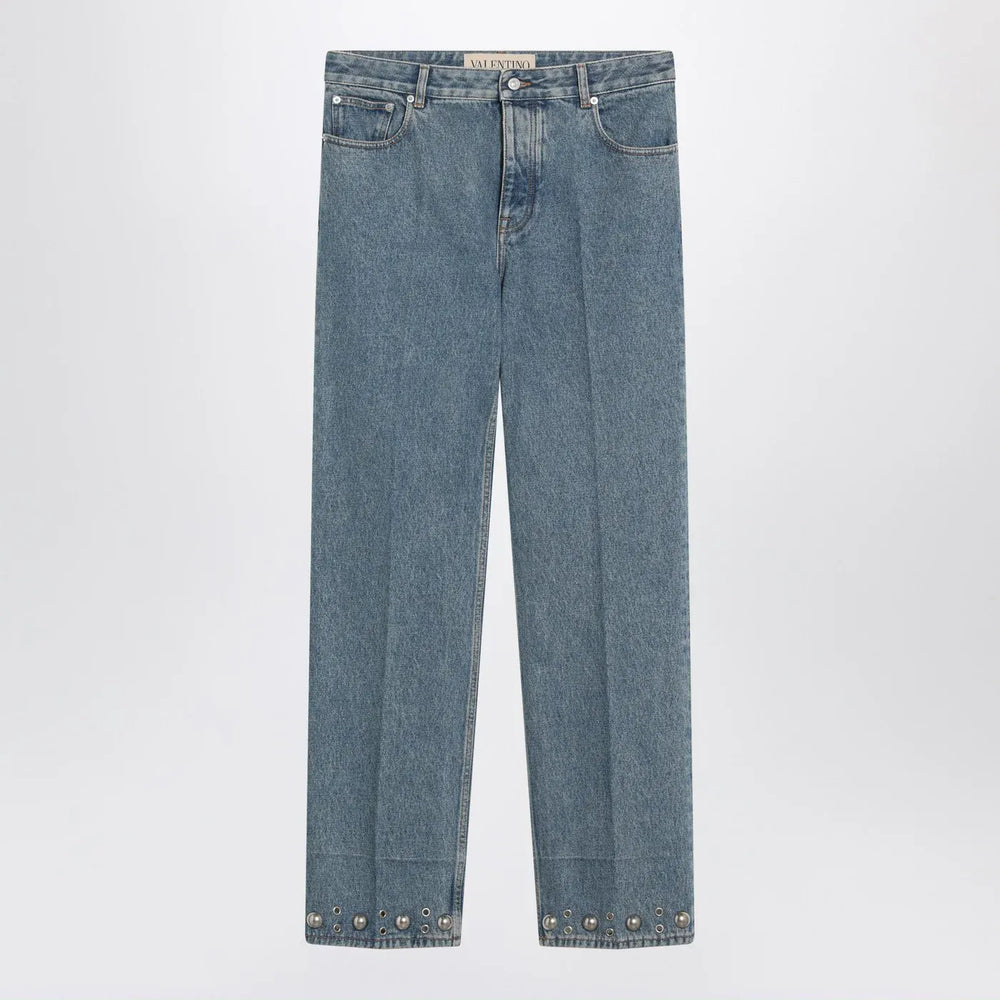 Valentino - Medium blue jeans with cabochons Brand Pants 30