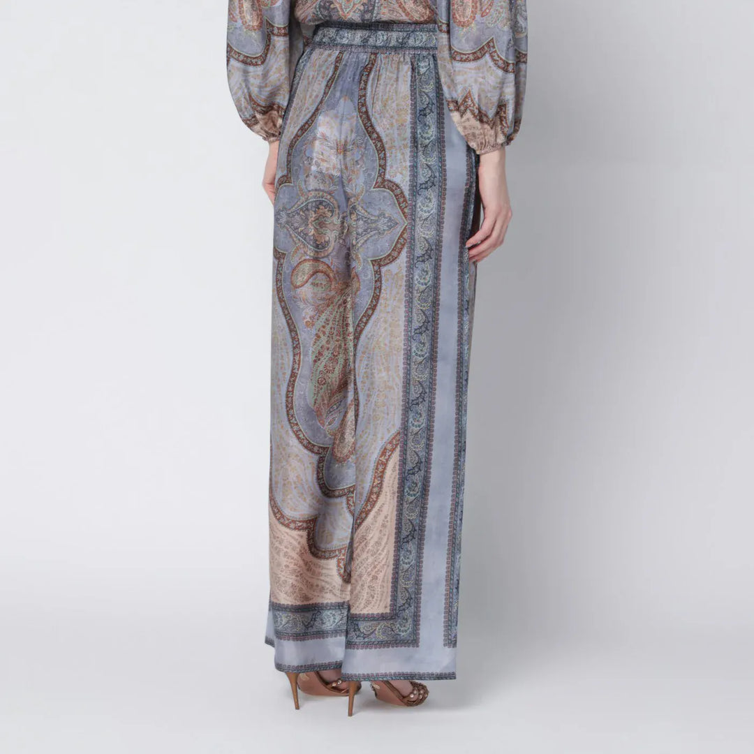 ZIMMERMANN - Wanderlust trousers with tapestry print Brand Pants