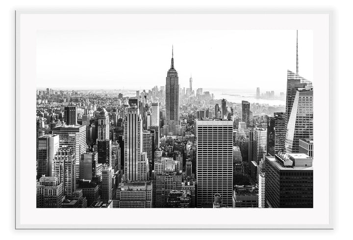 Canvas Print Small		50x70cm / White NYC B&amp;W NYC B&amp;W Framed Print Brand