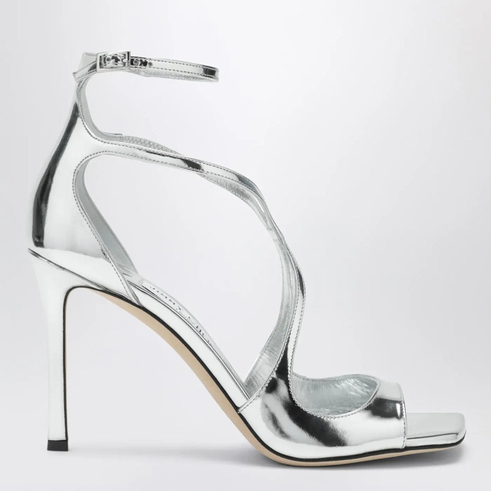 Jimmy Choo - Azia 95 metallic silver sandals Brand Sandals 36 IT