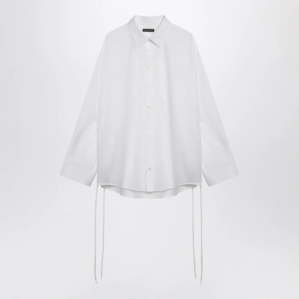 Balenciaga - White cotton shirt with lace-up details Brand Shirt 34  FR