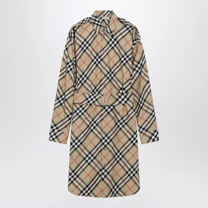Burberry - Beige Check shirt dress Brand Shirt Dress 6 UK