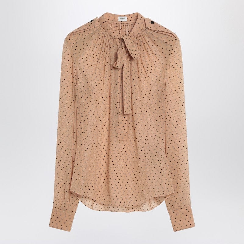Saint Laurent Shirts 40 Saint Laurent Beige polka dot blouse in silk blend Saint Laurent Beige polka dot blouse in silk blend Brand
