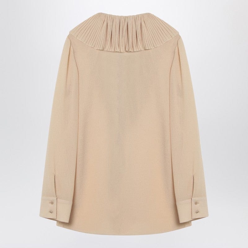 Saint Laurent Shirts 40 Saint Laurent Beige ruffled blouse in silk Saint Laurent Beige ruffled blouse in silk Brand