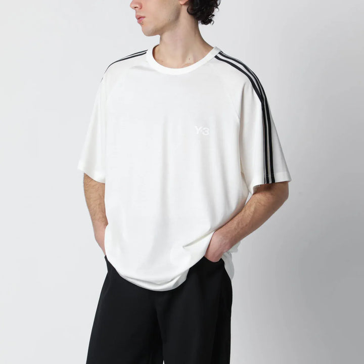 adidas Y-3 - Oversized Core White T-shirt with logo Brand Shirts &amp; Tops S