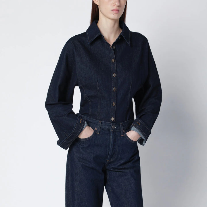 AGOLDE - Dark indigo denim shirt Brand Shirts &amp; Tops M