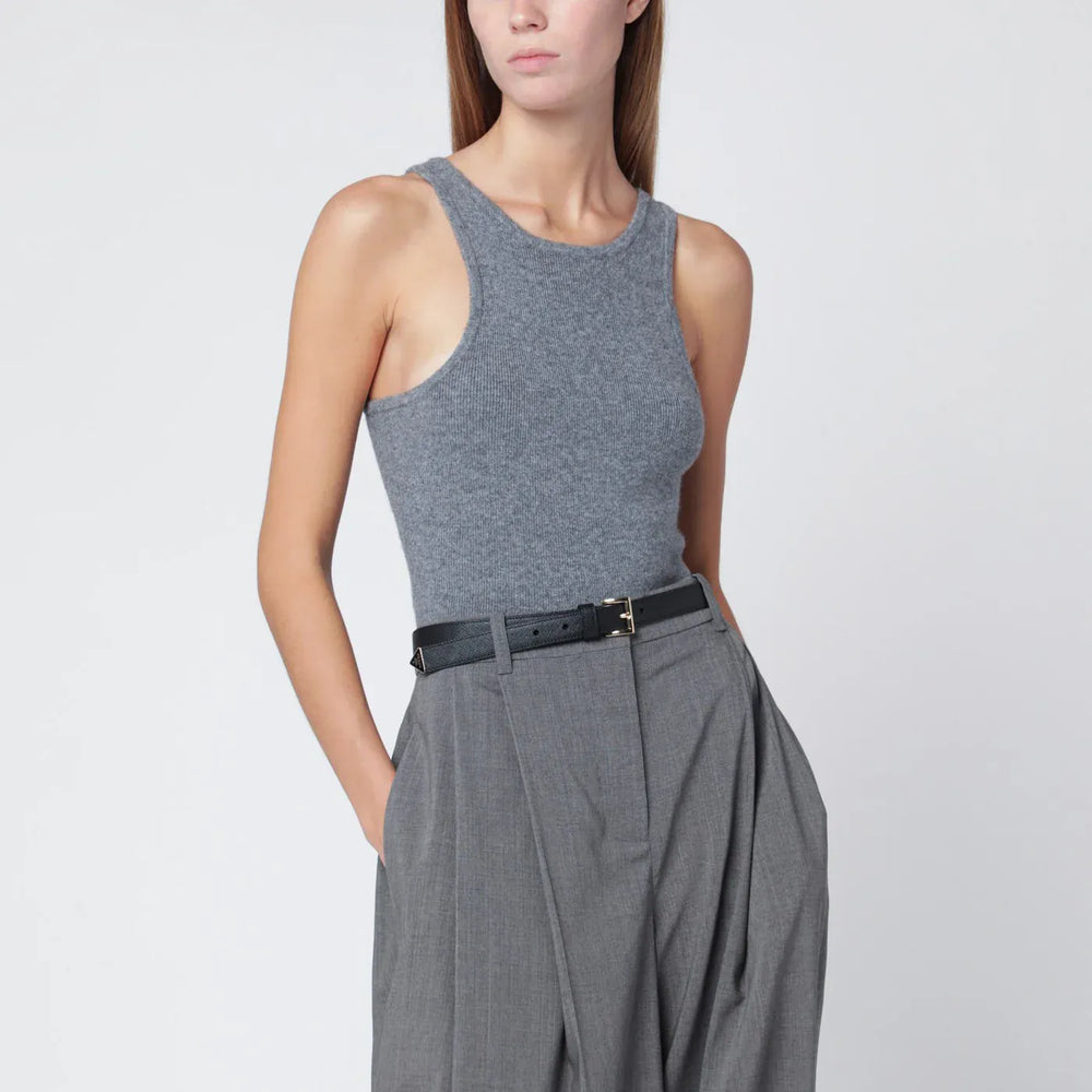 ALMADA LABEL - Luna top in grey wool and cashmere Brand Shirts & Tops L