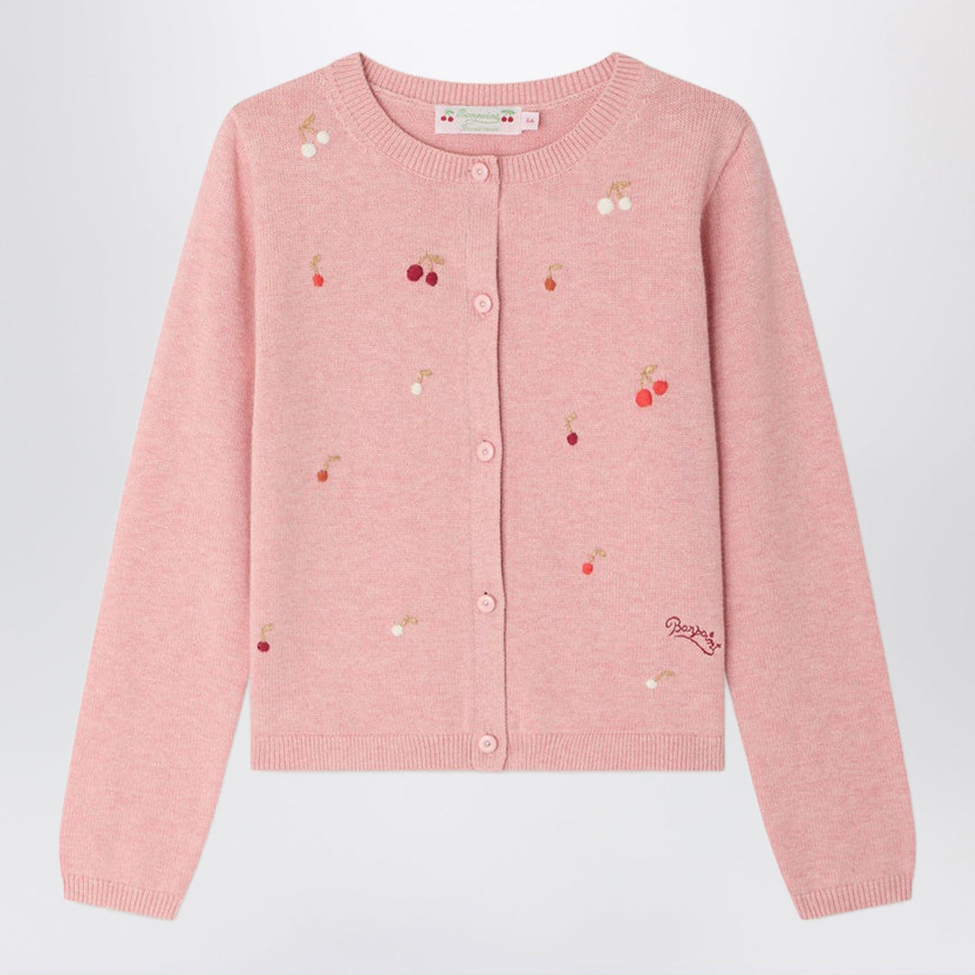 Shirts &amp; Tops 10 Bonpoint - Pink Lilith cardigan with embroidered cherries Brand