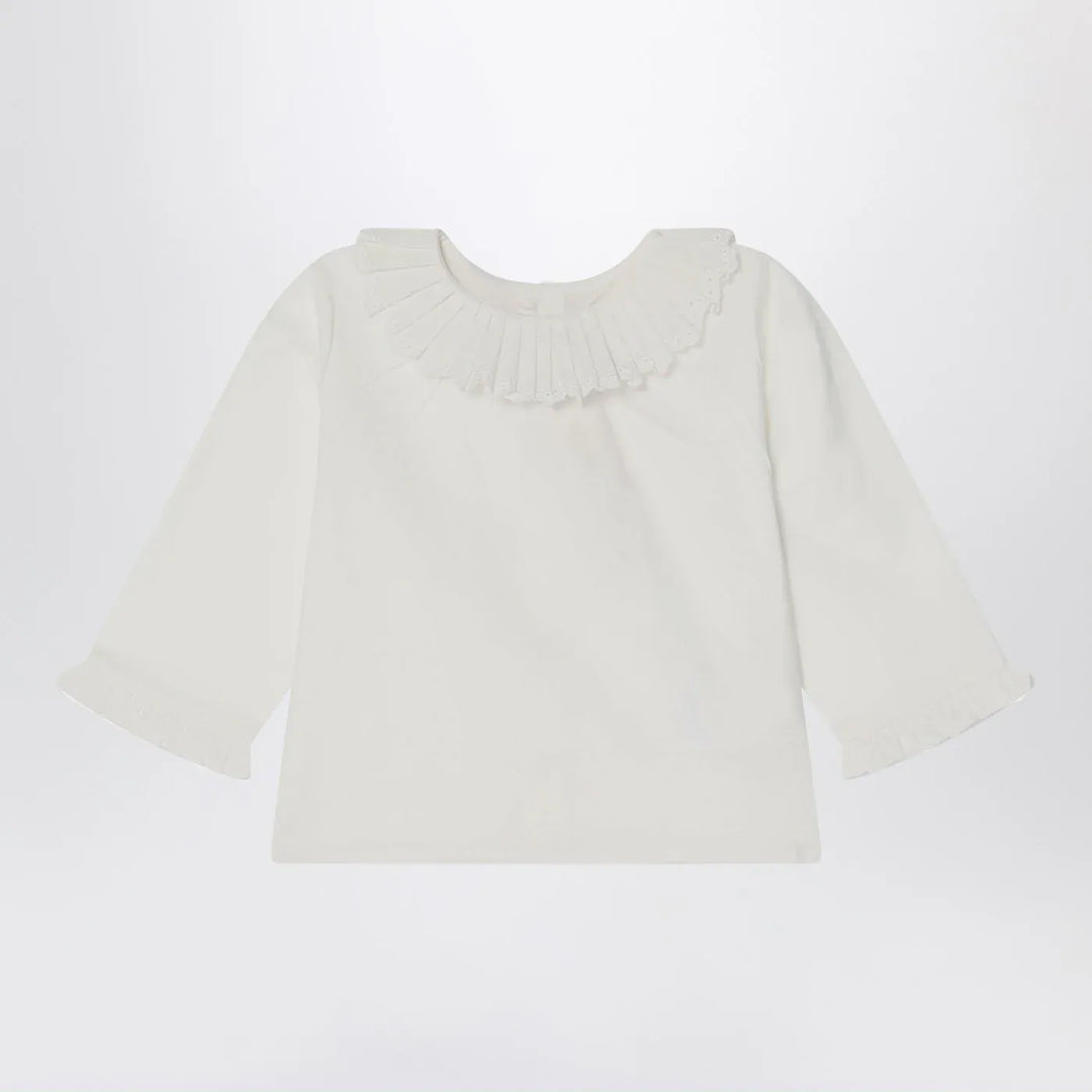 Bonpoint - White Joliette blouse with ruffles Brand Shirts &amp; Tops 2Y