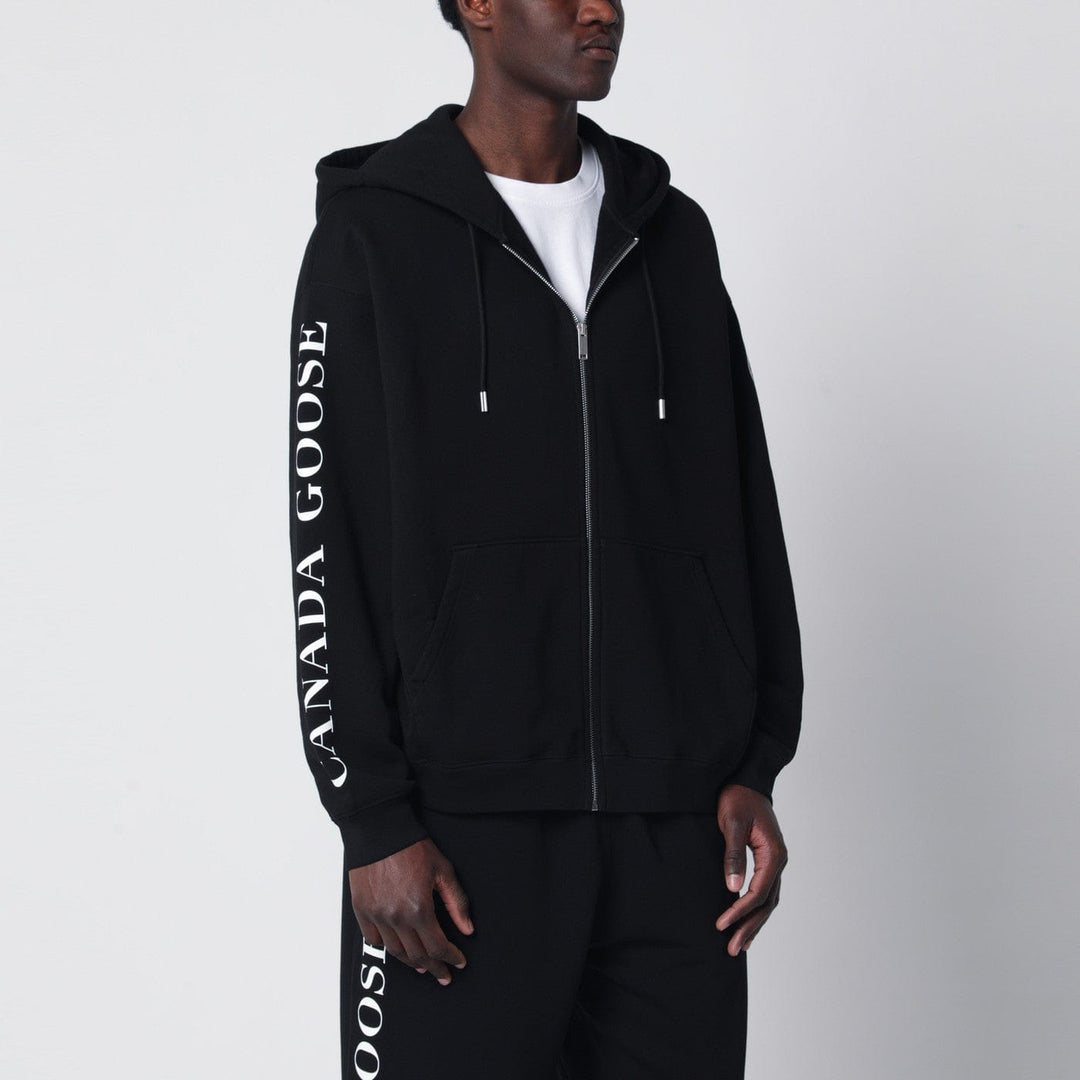 Shirts &amp; Tops Canada Goose - Black zip-up sweatshirt with logo Brand