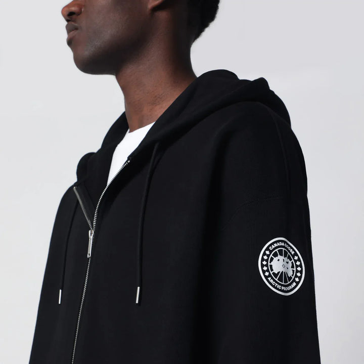 Canada Goose - Black zip-up sweatshirt with logo Brand Shirts &amp; Tops