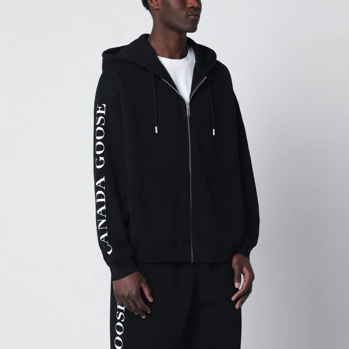 Canada Goose - Black zip-up sweatshirt with logo Brand Shirts &amp; Tops L