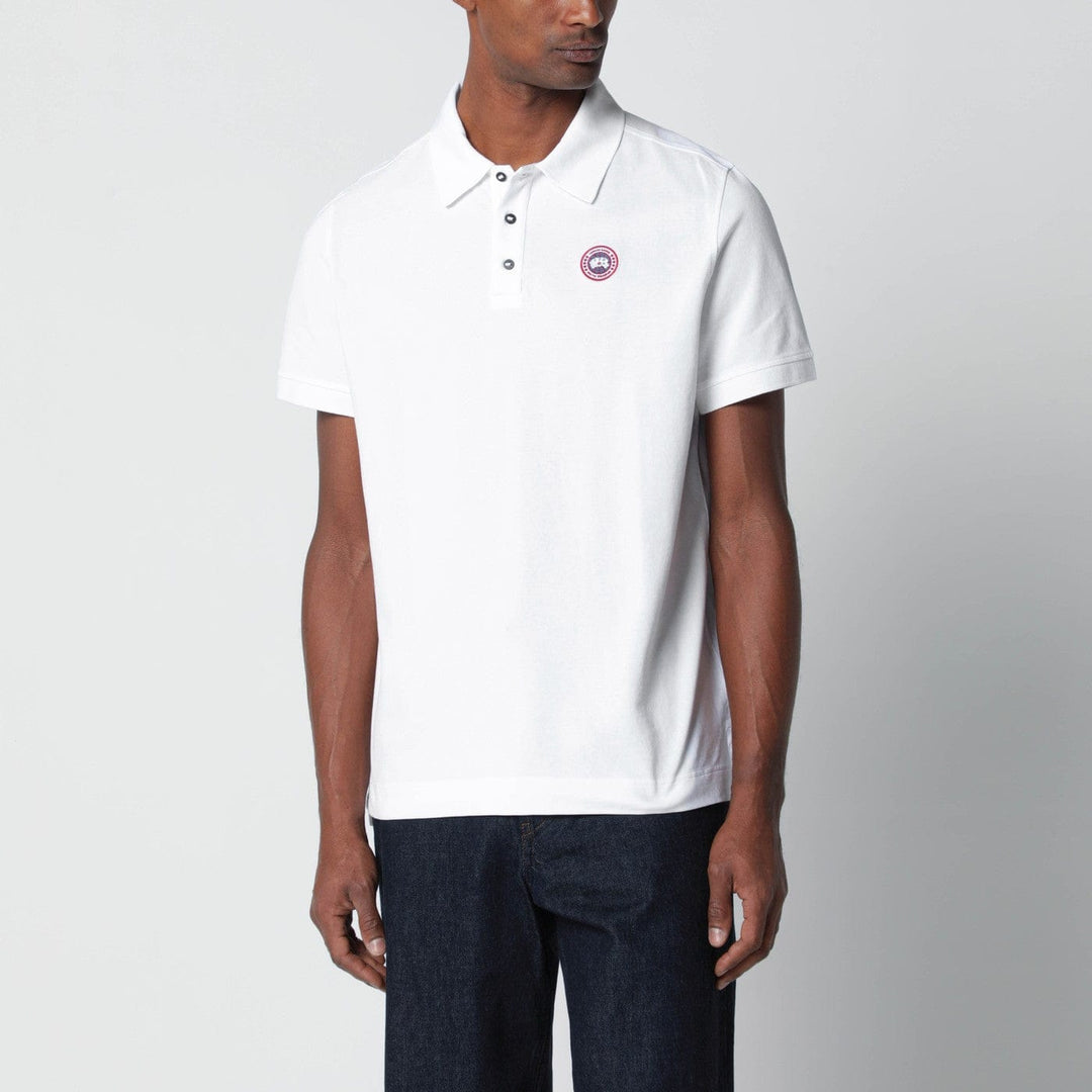 Shirts &amp; Tops Canada Goose - White polo with patch logo Brand