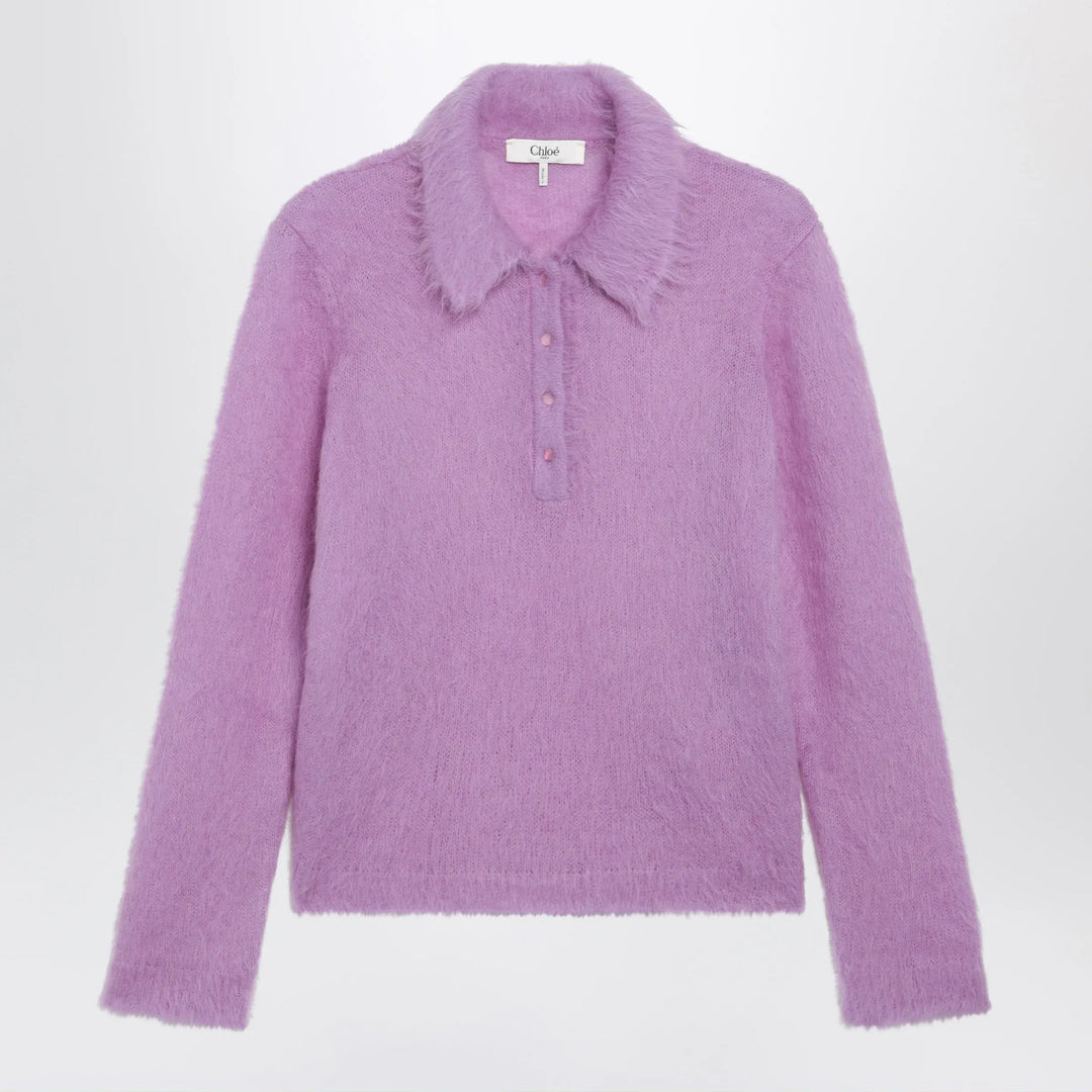 Chloé - Lavender alpaca-blend cardigan Brand Shirts &amp; Tops M