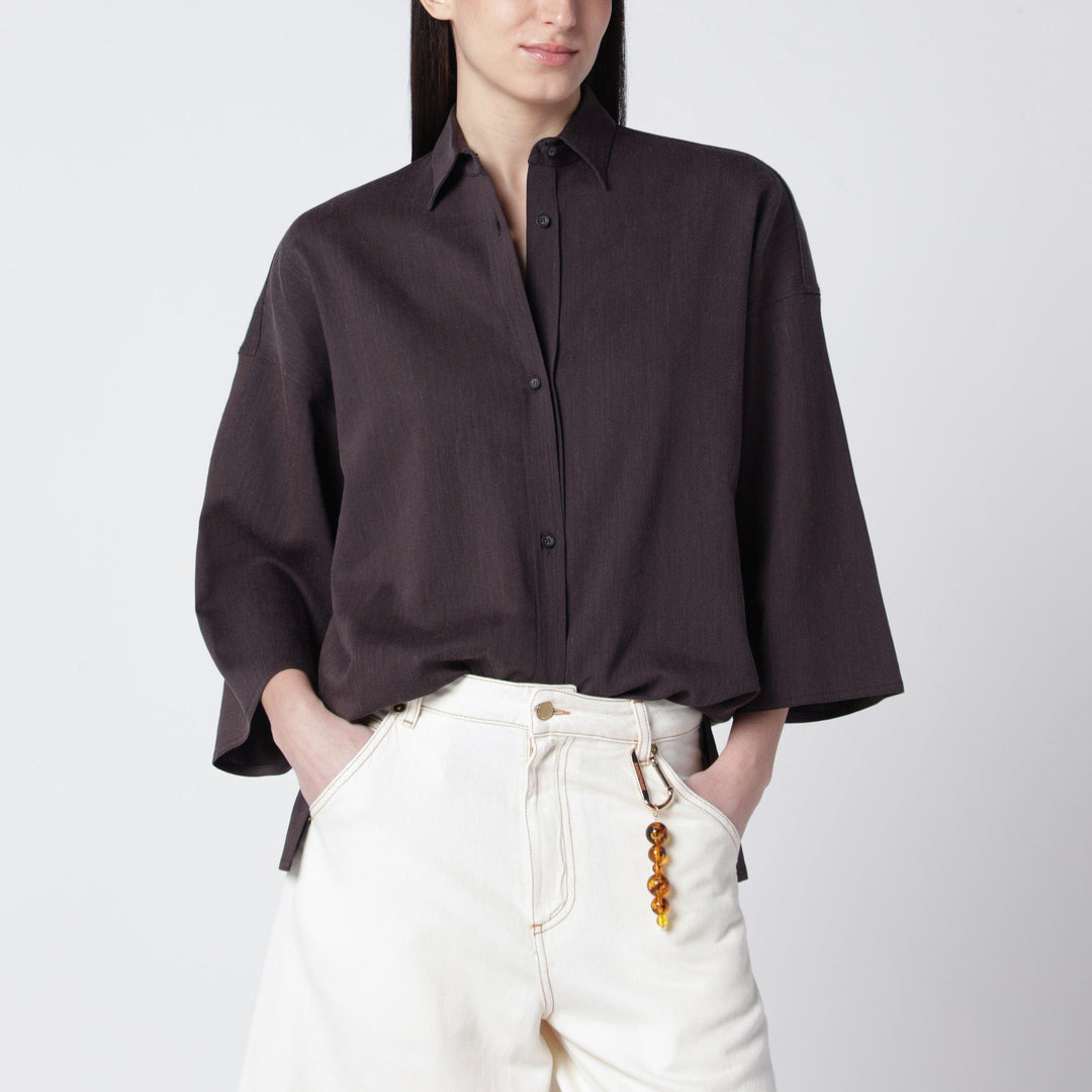 Shirts & Tops S DARKPARK - Dora brown twill shirt Brand