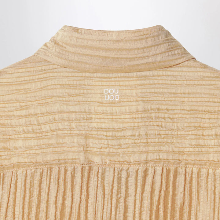 Douuod - Ochre yellow shirt with pleats Brand Shirts &amp; Tops 8