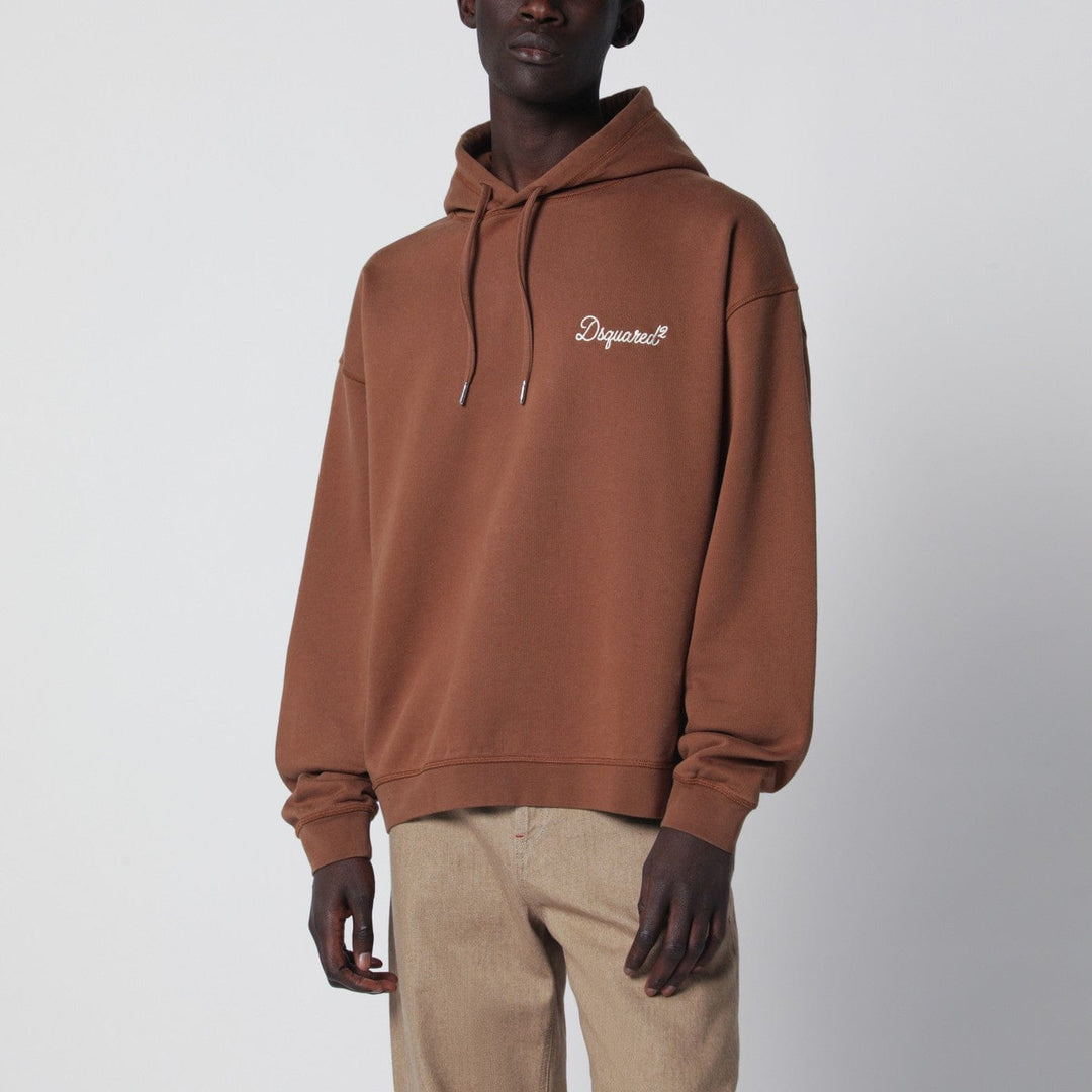 Shirts &amp; Tops Dsquared2 - Brown relaxed-fit sweatshirt with logo Brand