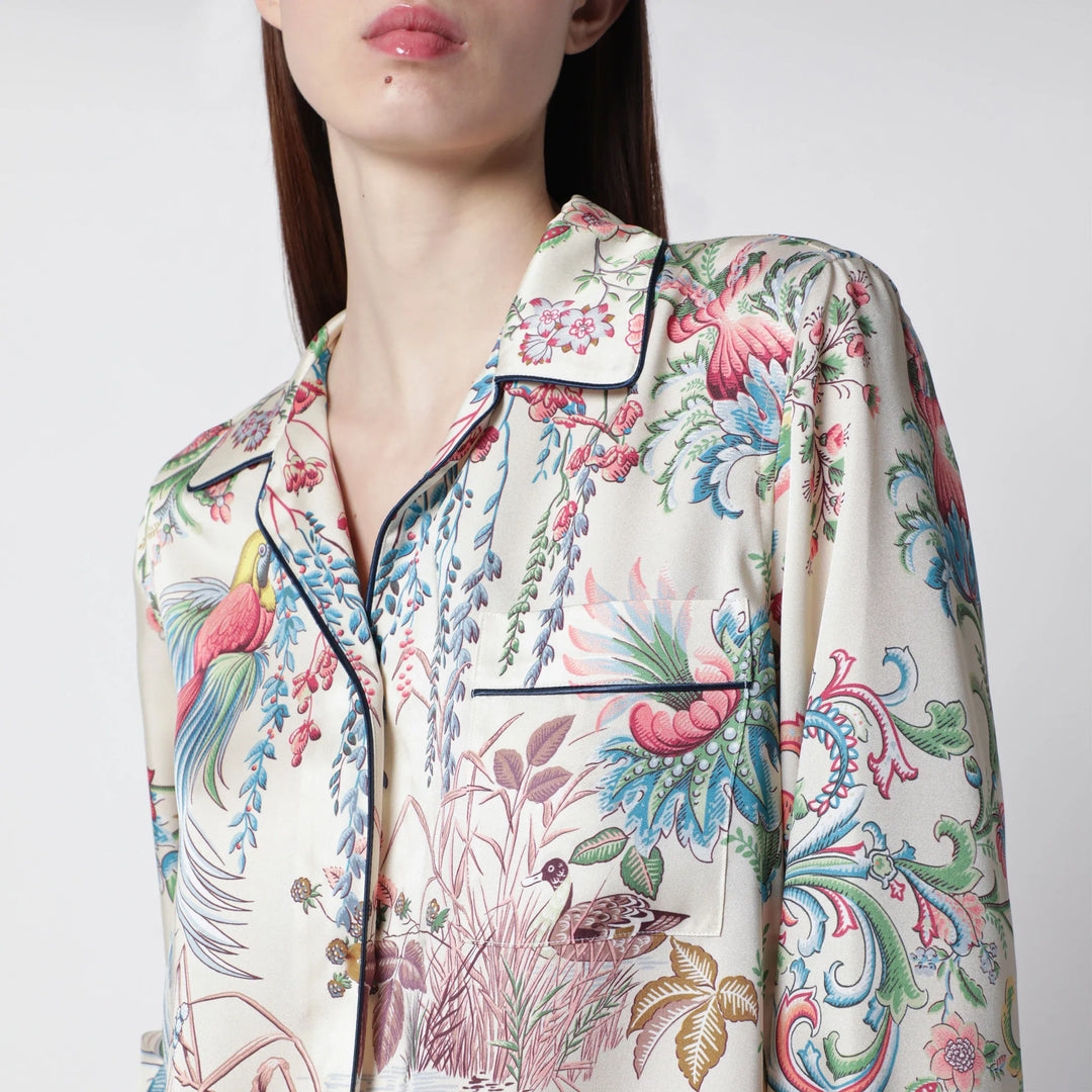 ETRO - Floral print shirt in fluid twill Brand Shirts &amp; Tops
