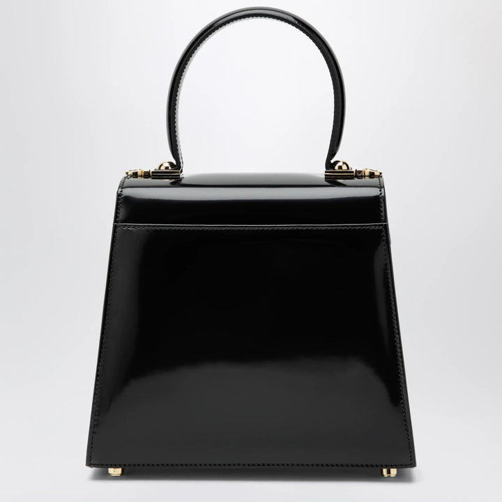 Ferragamo - Small black leather top-handle bag with Gancini closure Brand Shirts &amp; Tops TU