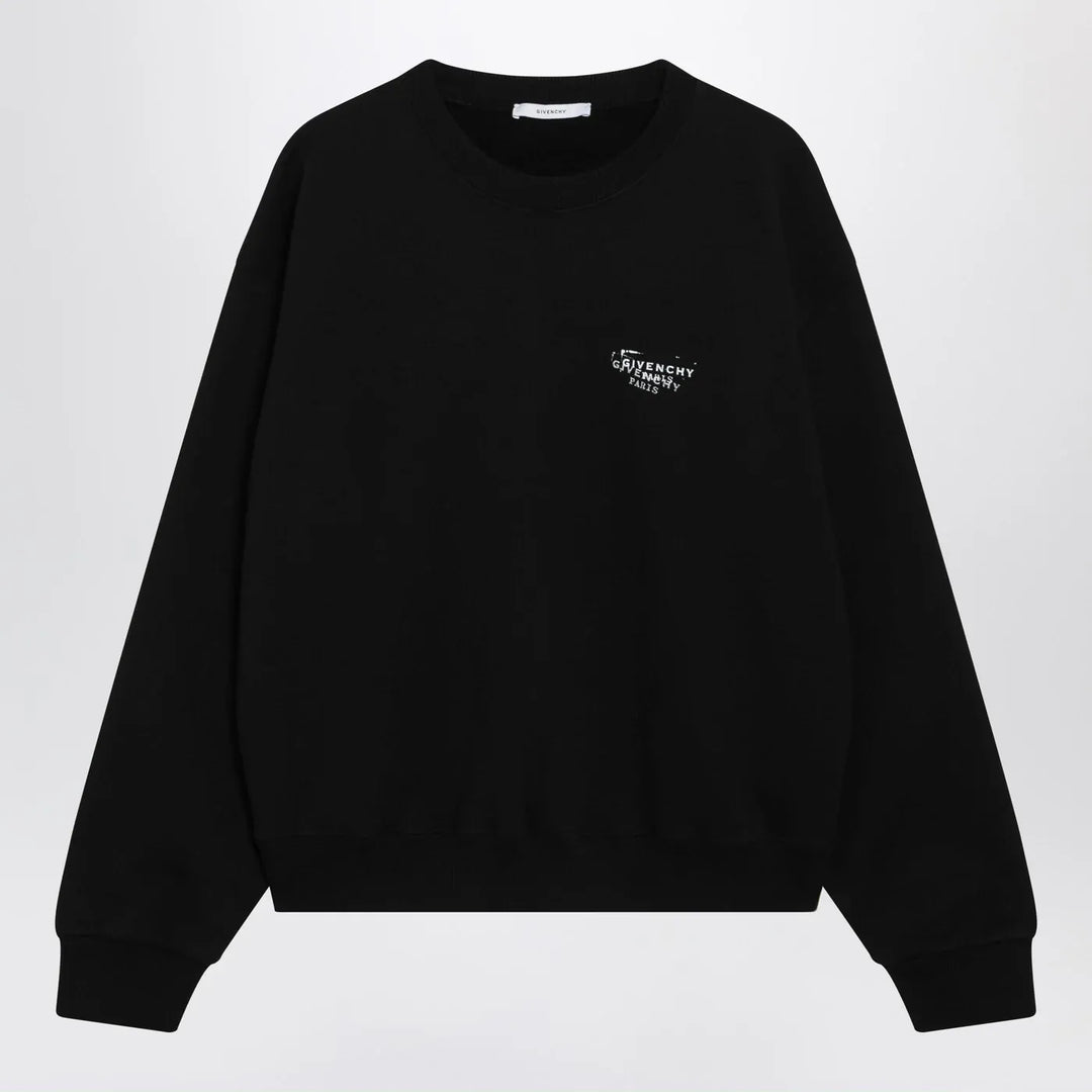 Givenchy - Black brushed cotton sweatshirt with logo Brand Shirts &amp; Tops M