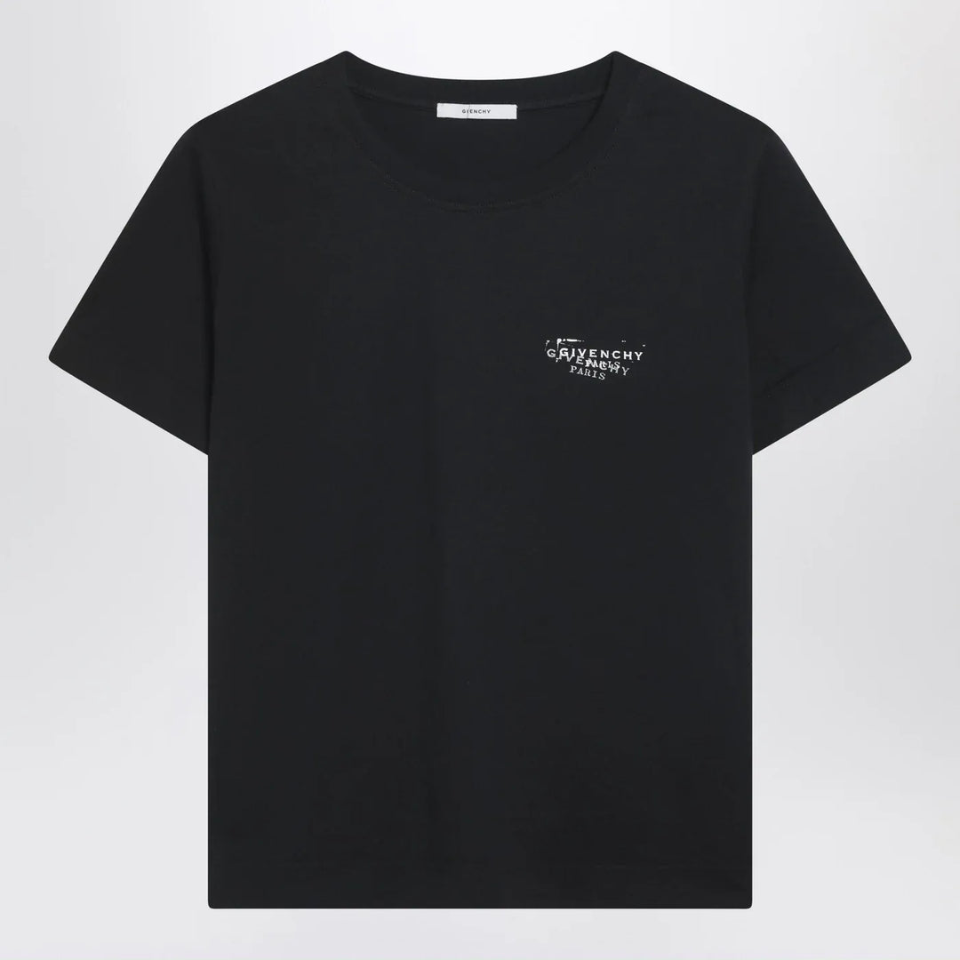 Givenchy - Black T-shirt with Givenchy Stamp print Brand Shirts &amp; Tops S