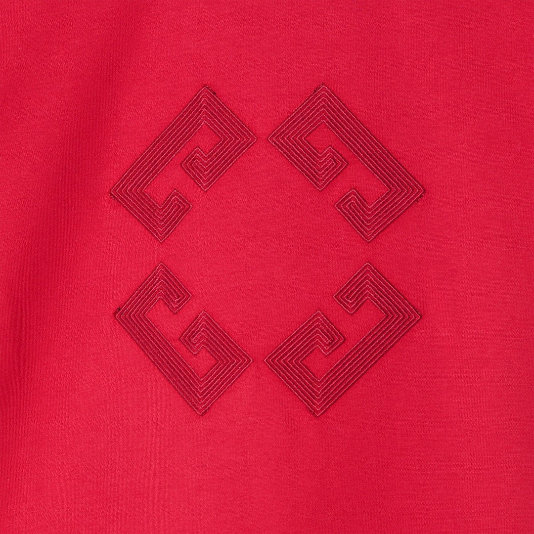 Givenchy - Bordeaux T-shirt with embroidered logo Brand Shirts &amp; Tops
