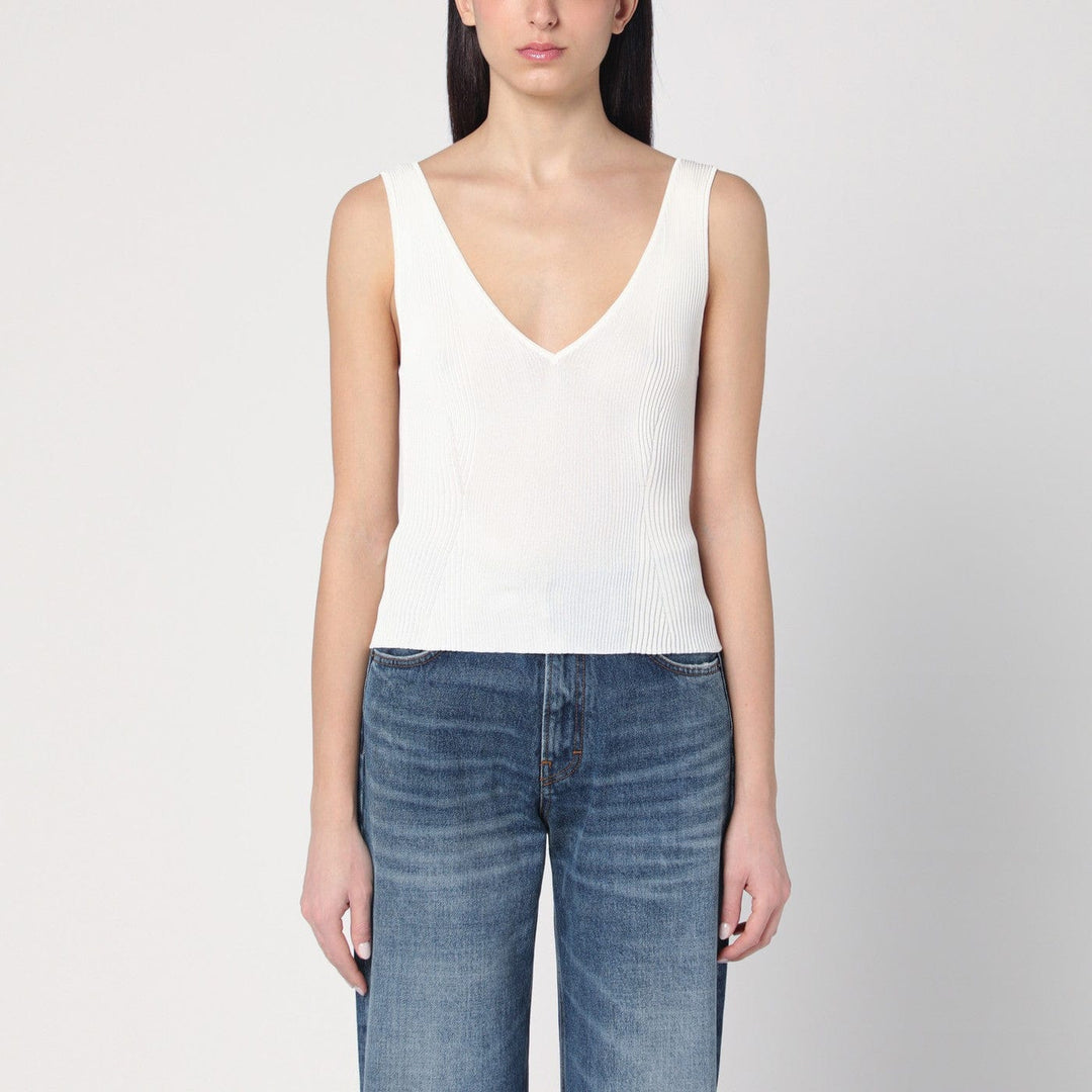 Shirts & Tops L Golden Goose - Ribbed ivory tank top Brand