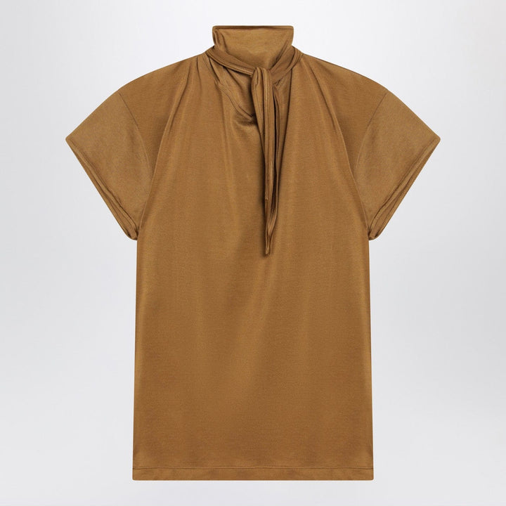 Shirts &amp; Tops LEMAIRE - Cinnamon-brown T-shirt with scarf detail Brand