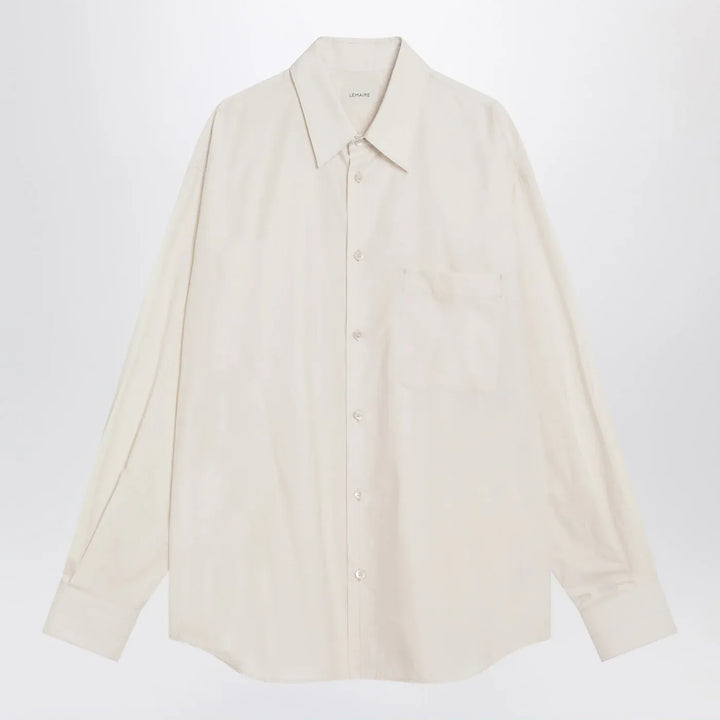 LEMAIRE - Ivory cotton and silk shirt Brand Shirts &amp; Tops 48 IT