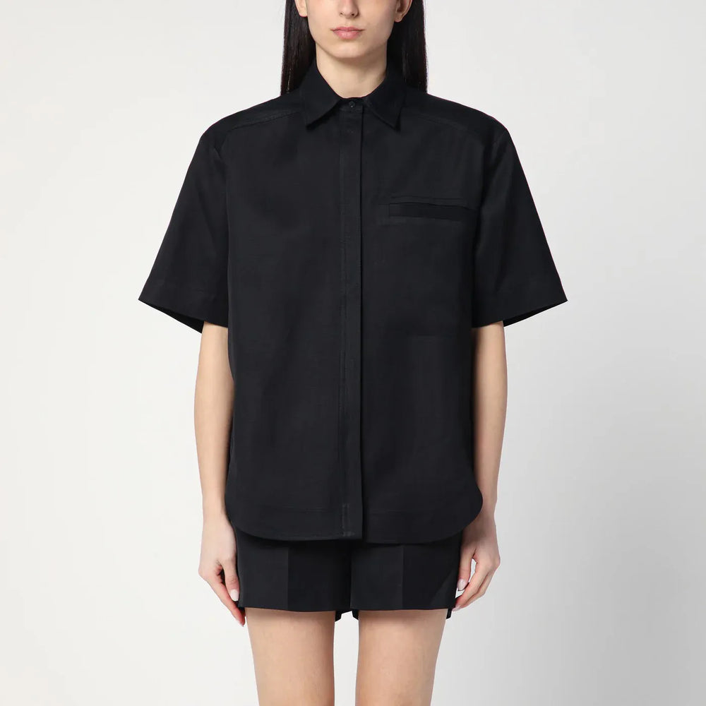 LouLou De Saison - Black shirt in viscose and linen Brand Shirts & Tops 38  FR