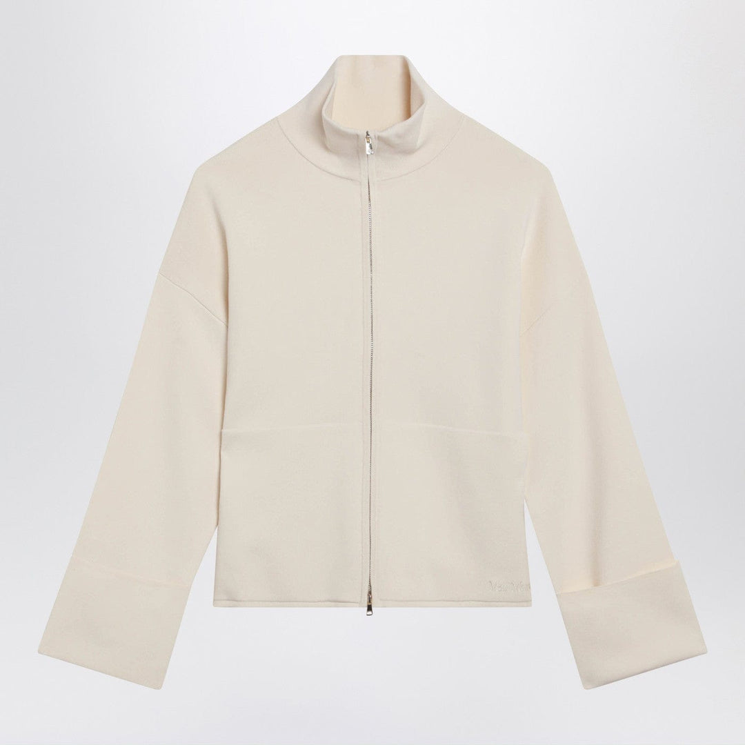 Shirts &amp; Tops Max Mara - Ivory viscose-blend zip-up sweatshirt Brand