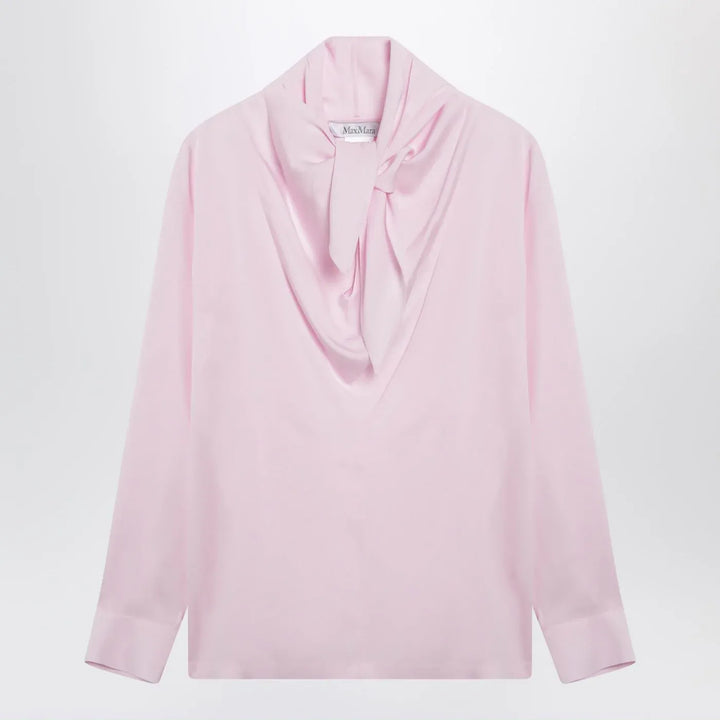 Max Mara - Pink blouse in silk charmeuse Brand Shirts &amp; Tops 40  IT