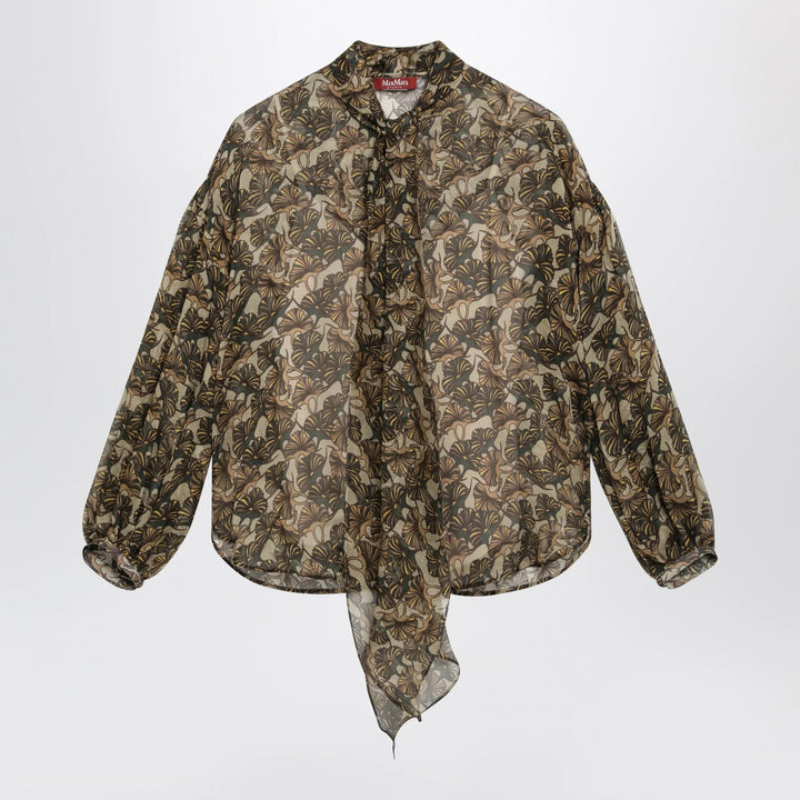 Max Mara Studio - Printed silk chiffon blouse Brand Shirts &amp; Tops 40  IT
