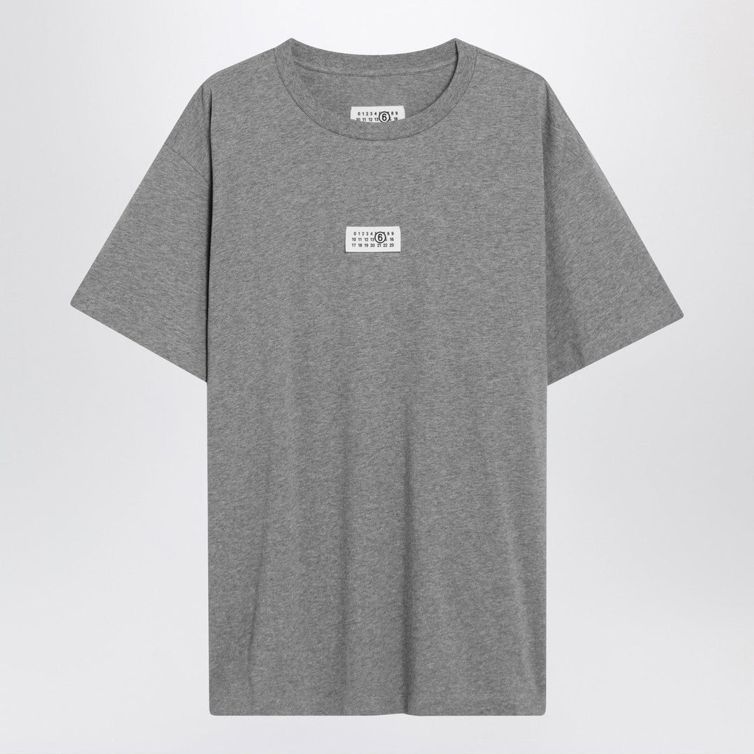 Shirts &amp; Tops MM6 Maison Margiela - Light grey T-shirt with Numeric Signature patch Brand