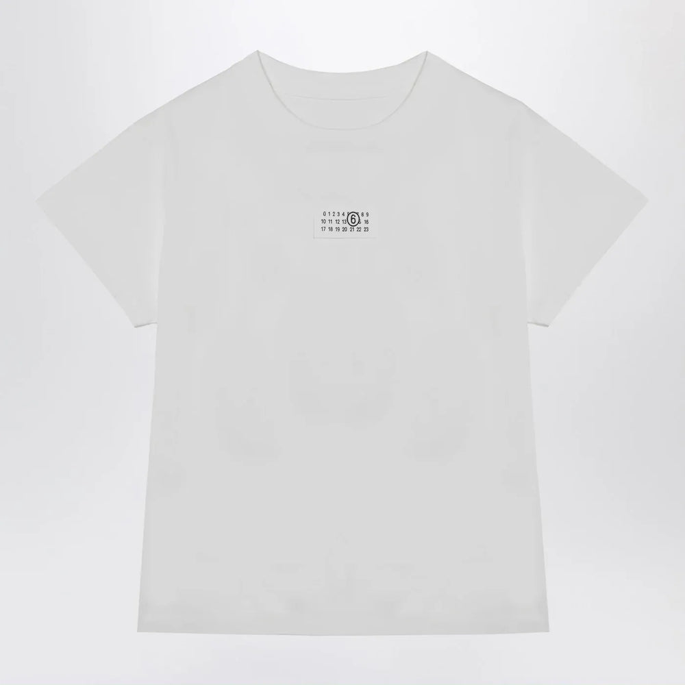 MM6 Maison Margiela - White T-shirt with Numeric Signature patch Brand Shirts & Tops XS
