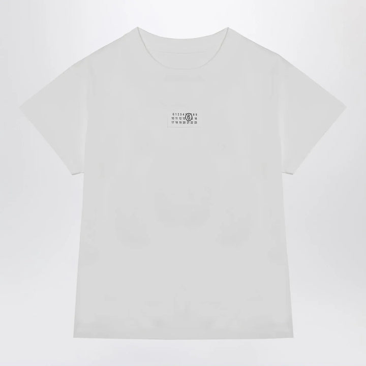 MM6 Maison Margiela - White T-shirt with Numeric Signature patch Brand Shirts &amp; Tops XS