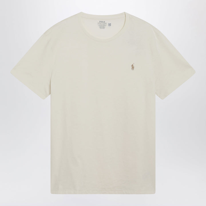 Shirts &amp; Tops Polo Ralph Lauren - Cream Cotton Custom Slim-Fit T-Shirt Brand
