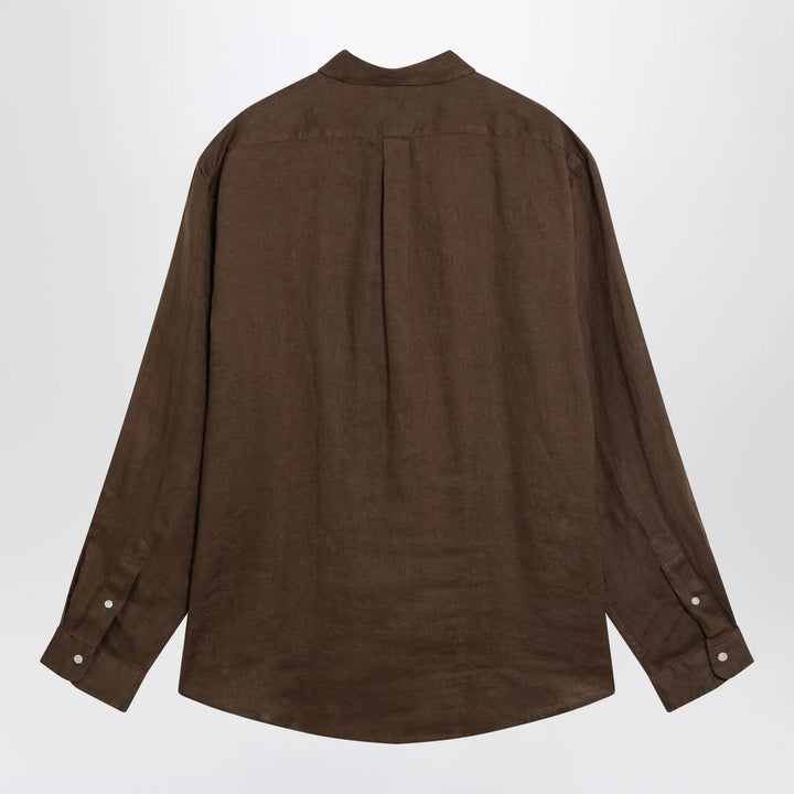Polo Ralph Lauren - Custom-Fit linen shirt in hazelnut color Brand Shirts &amp; Tops
