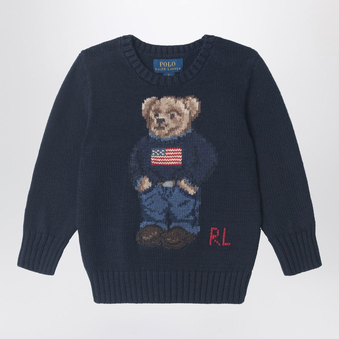 Shirts &amp; Tops Polo Ralph Lauren - Navy blue Polo Bear cotton sweater Brand