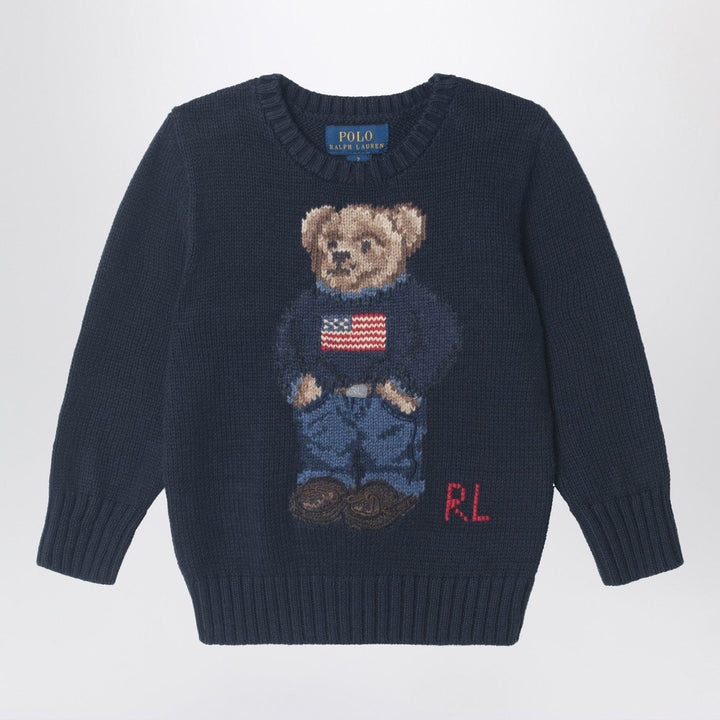 Shirts &amp; Tops Polo Ralph Lauren - Navy blue Polo Bear cotton sweater Brand