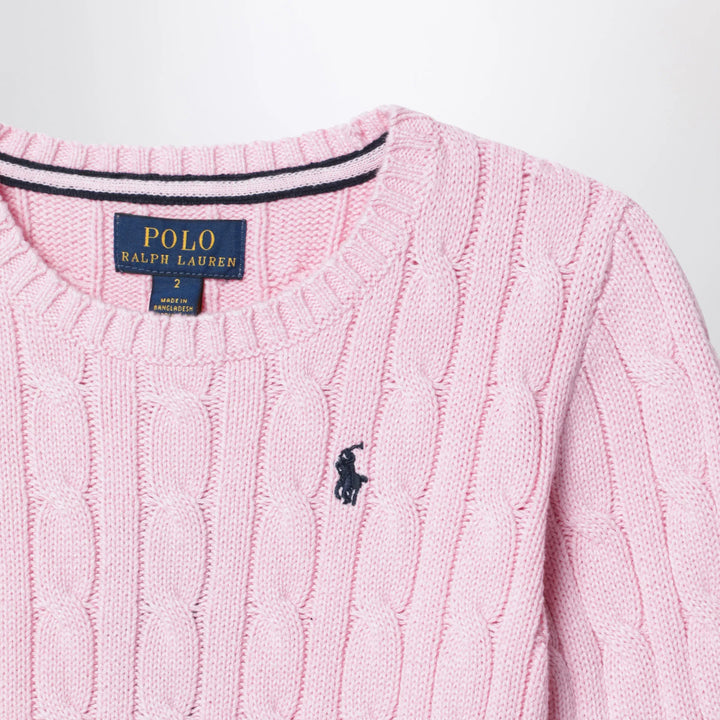 Polo Ralph Lauren - Pink cable-knit cotton sweater Brand Shirts &amp; Tops 2
