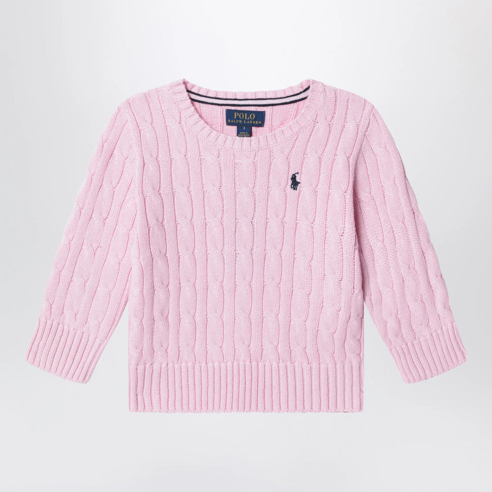 Polo Ralph Lauren - Pink cable-knit cotton sweater Brand Shirts & Tops 2