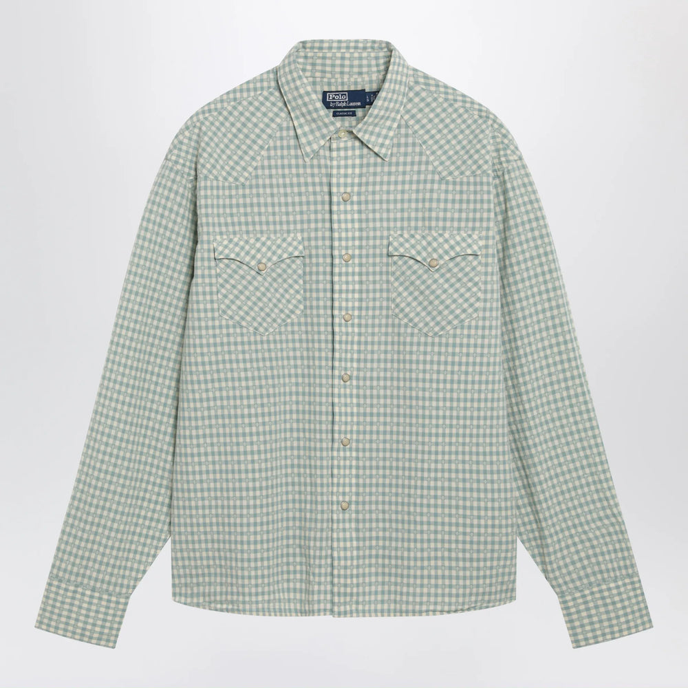 Polo Ralph Lauren - White/green Classic-Fit madras western shirt Brand Shirts & Tops S