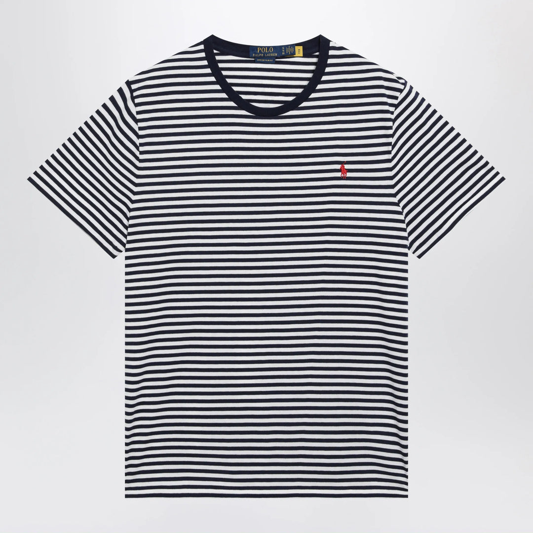 Polo Ralph Lauren - White/Navy striped Custom Slim-Fit T-shirt Brand Shirts &amp; Tops M