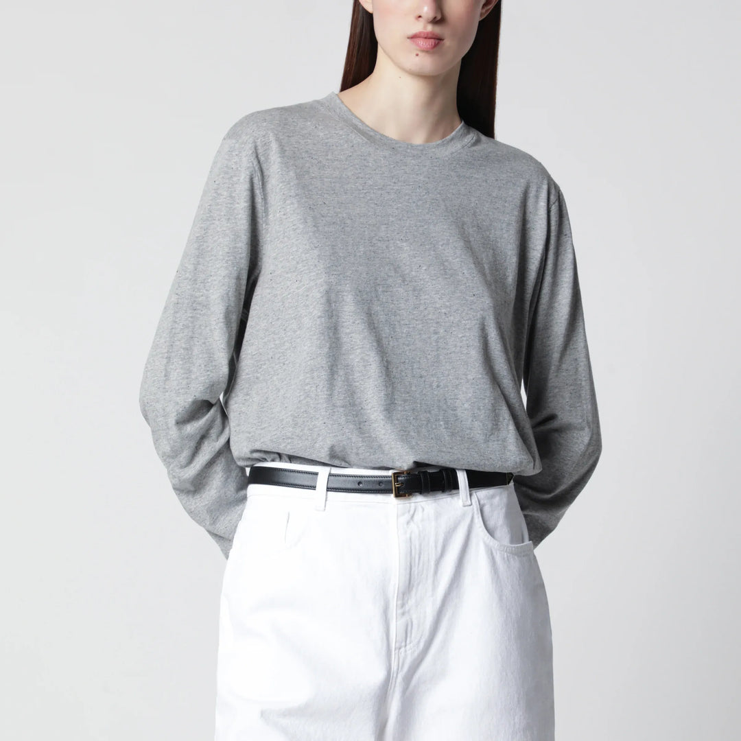 Róhe - Light grey mélange long-sleeve T-shirt Brand Shirts &amp; Tops 40  FR