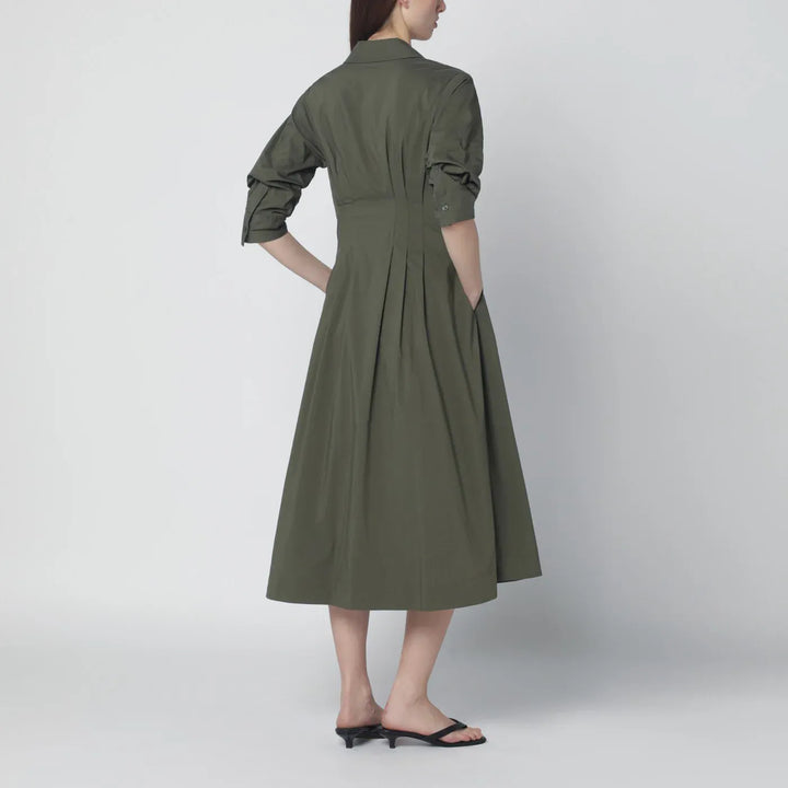 SIMKHAI - Military green midi shirt dress Brand Shirts &amp; Tops