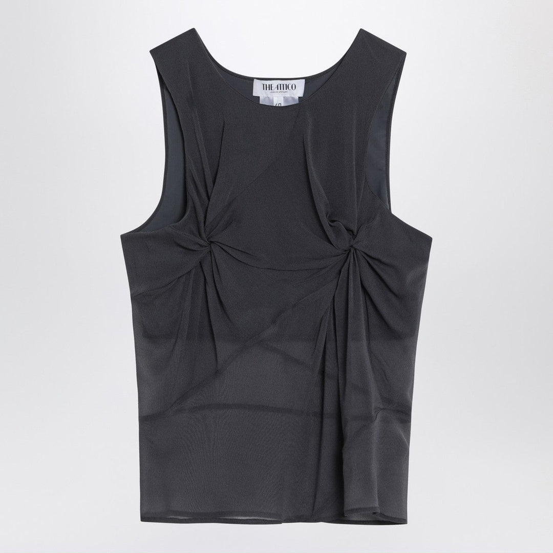 Shirts &amp; Tops 40  IT The Attico - Gray silk tank top Brand