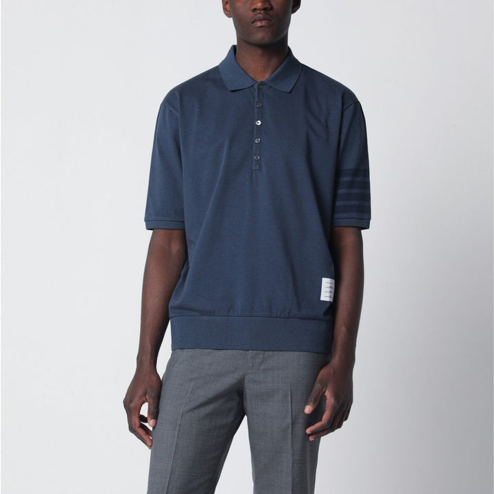 Shirts &amp; Tops Thom Browne - Navy blue cotton polo shirt Brand