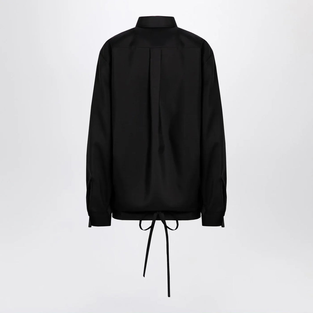 Valentino - Black shirt with drawstring Brand Shirts &amp; Tops 42  IT